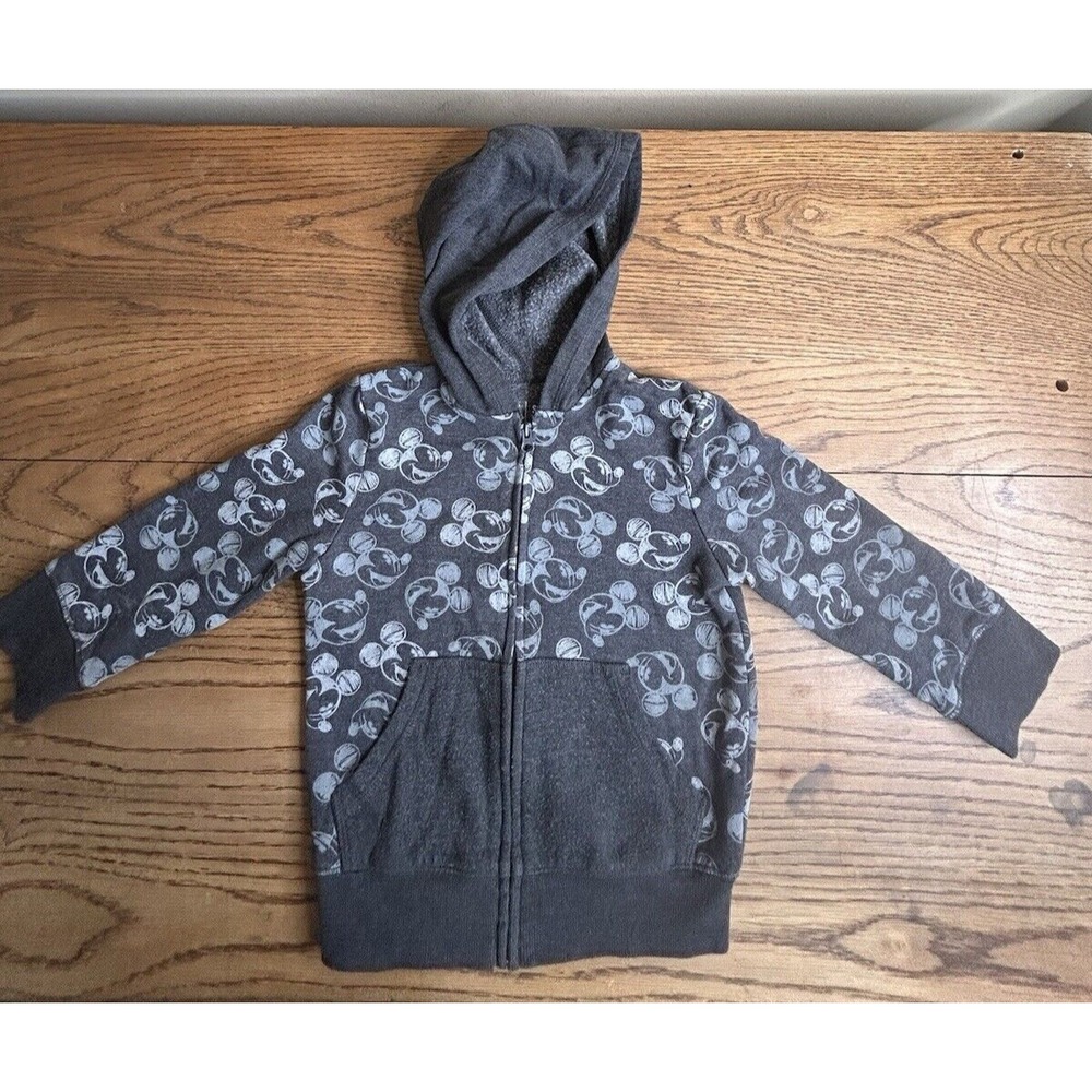 Mickey Mouse Jumping Beans Softest Tee Zipup Gray Hoodie Size 3T‎